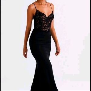 House of CB 'Cara' Black Corset Maxi Dress/Size M(P)-US 6-8